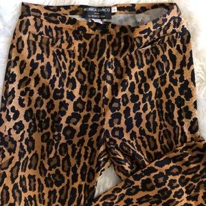 Designer Leopard print pants leggings high waist